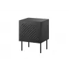 Nočný stolík Cama Meble SIENA sada 2 ks, 44,5×40×59 cm, čierna matná, MDF a drevotrieska