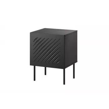 Nočný stolík Cama Meble SIENA sada 2 ks, 44,5×40×59 cm, čierna matná, MDF a drevotrieska