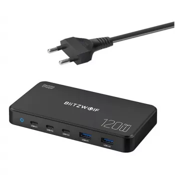 Nabíjacia stanica BlitzWolf BW-i100 5-in-1 120W – multiportová nabíjačka pre telefóny, tablety, notebooky