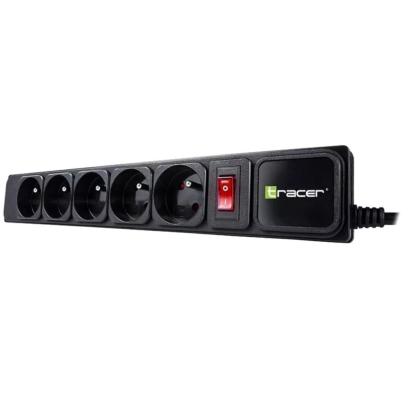 Tracer PowerWatch čierna 5 AC zásuviek 3 m Type-C