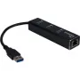 Inter-Tech Argus IT-310 – hub – 3 x SuperSpeed USB 3.0 + 1 x 10/100/1000 – desktop (88885439)