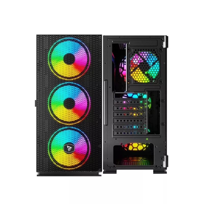 SAVIO PC skriňa Raptor X1 ARGB sklo/mesh čierna