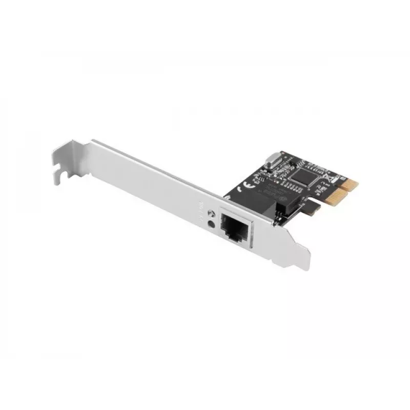 Interná Ethernet sieťová karta LANBERG PCE-1GB-201, PCI Express, 1× RJ-45 Gigabit (1000 Mbit/s), čierna