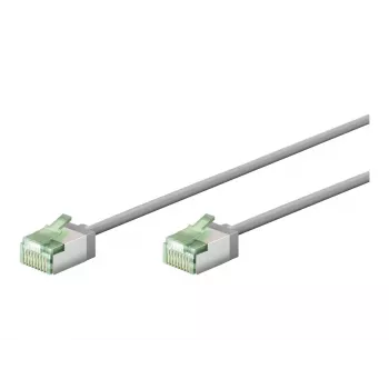 Goobay Ultra-flexibilný CAT 8.1 patch kábel tenký U/FTP sivý - extra krátky konektor 99,9 % (74343)