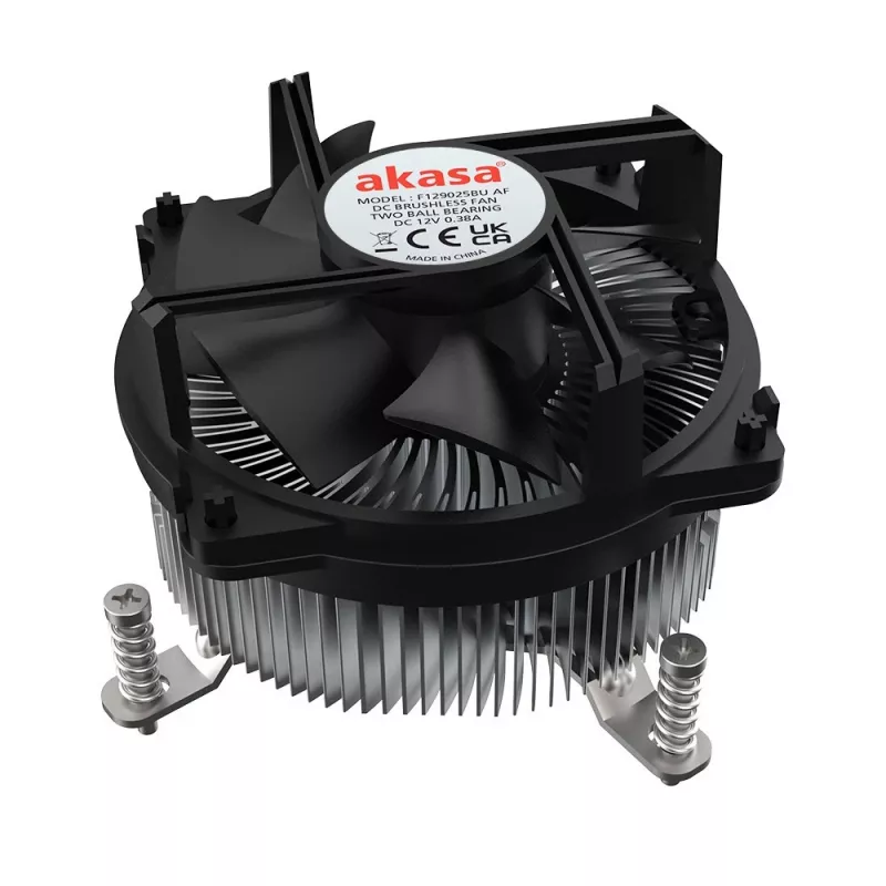 Akasa Intel LGA1700 procesorový hybridný chladič 9 cm hliník, čierny 1 ks