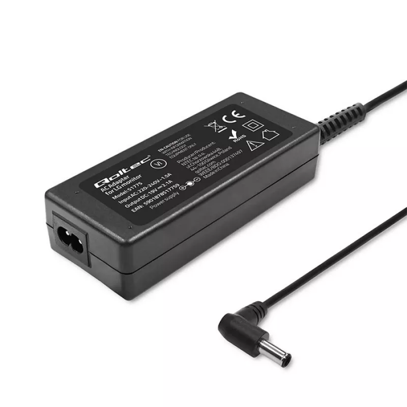 Qoltec 51775 sieťový adaptér pre monitory LG, 40 W, 19 V 2,1 A, konektor 6,5x4,4 mm