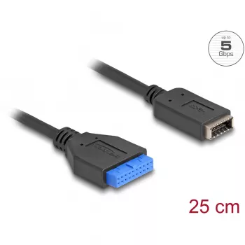 DeLOCK USB kábel kolíkový konektor samica na interný USB Type-E Key A 25 cm