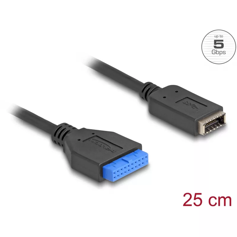 DeLOCK USB kábel kolíkový konektor samica na interný USB Type-E Key A 25 cm