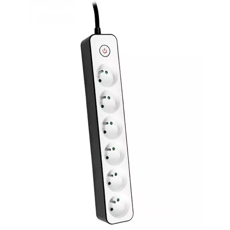 TRACER Predlžovacia zásuvka Zebra 1,5 m 6 zásuviek