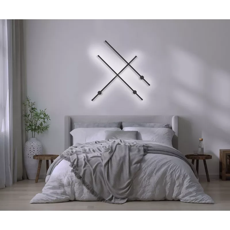 Activejet LED nástenné svietidlo AJE-HILTON čierna NW