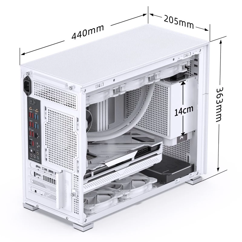 PC skriňa Jonsbo D31 STD Midi Tower biela