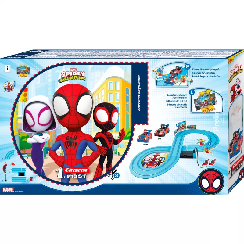 Autodráha CARRERA FIRST Spidey 20063049 — začiatočnícka dráha pre deti