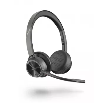 Headset HP POLY Voyager 4320 certifikovaný pre Microsoft Teams, káblový a Bluetooth, USB-A + BT700 dongle, okolo uší, 1,5 m kábel, 162 g, čierna