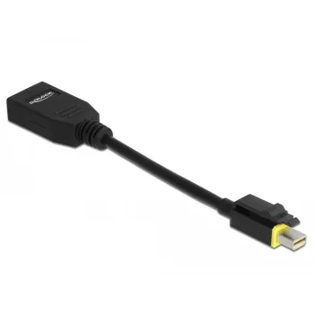 DeLOCK - DisplayPort adaptér - Mini DisplayPort (M) uzamknutý na DisplayPort (W) - DisplayPort 1.4 - 15 cm - bez halogénov, podpora 8K - čierny (65978)