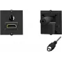 Zásuvkový modul HDMI + 3,5mm Bachmann 917.189, 1-násobný, čierny