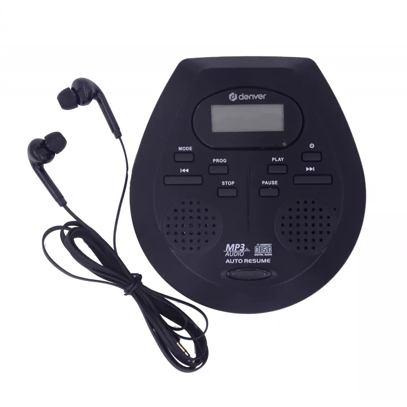 Prenosný CD prehrávač Denver DMP-395B čierny MP3 prehrávanie LCD displej
