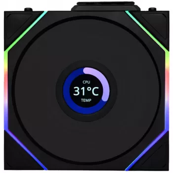 Lian Li UNI FAN TL Wireless LCD ARGB 120 mm Reverse Blade - čierna