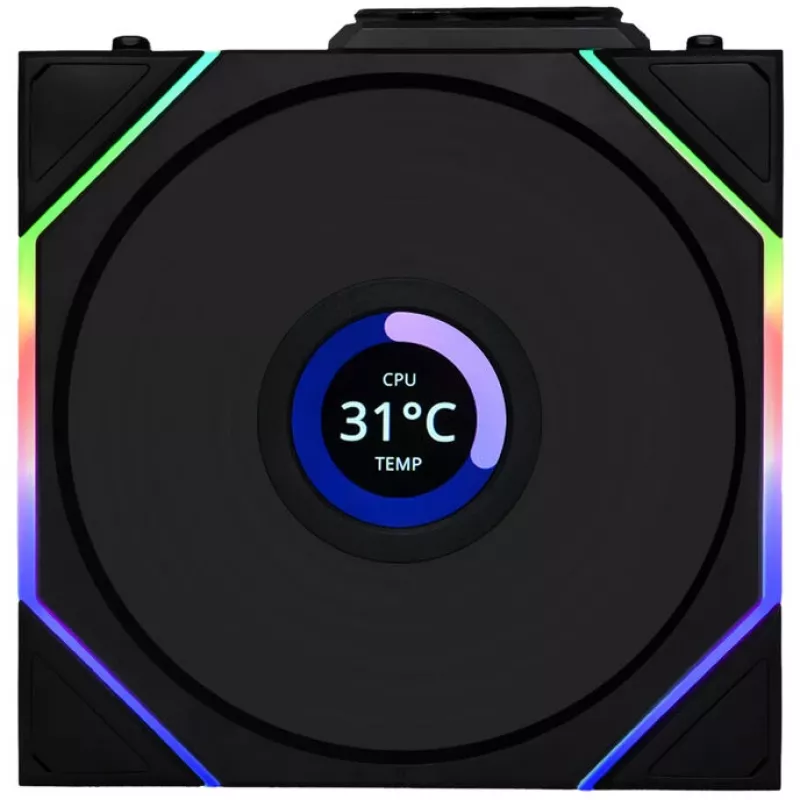 Lian Li UNI FAN TL Wireless LCD ARGB 120 mm Reverse Blade - čierna