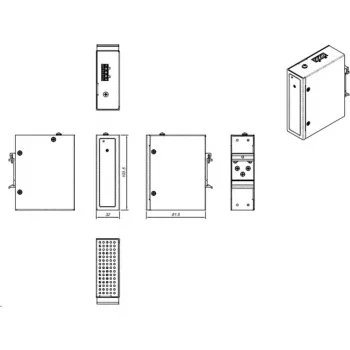 DC-DC menič ALLNET ALL-B101 12–24VDC na 48–54VDC, až do 200W