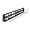 DeLOCK 67057 19 inch D-typ patchpanel so zaisťovačom káblov, 32 portov, čierny