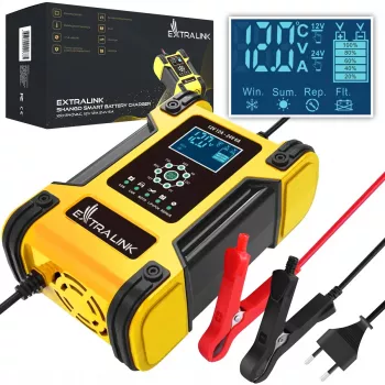 Extralink Shango inteligentná nabíjačka batérií | usmerňovač | 100 - 240VAC, 12V 12A, 24V 6A