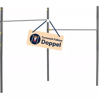horizontal bar Fabian Pro double, fitness zariadenie sivá