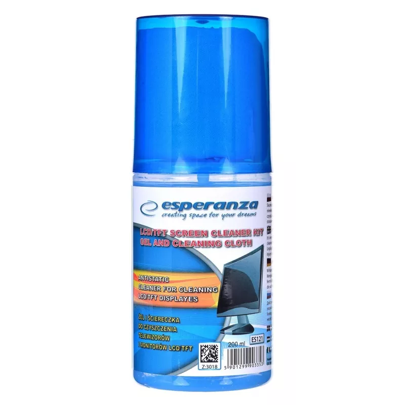 Sada na čistenie obrazovky ESPERANZA ES121 pre LCD/TFT/plazmu, 200 ml