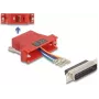 Delock 67094 Montážna sada D-Sub 25-pin samec na RJ12 samica, červená