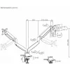 ART stolový držiak pre 2 LCD monitory 17-35''