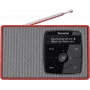 DAB+ digitálne rádio TECHNISAT Digitradio 2 červená/strieborná — prenosný DAB+/FM prijímač, vstavaný reproduktor