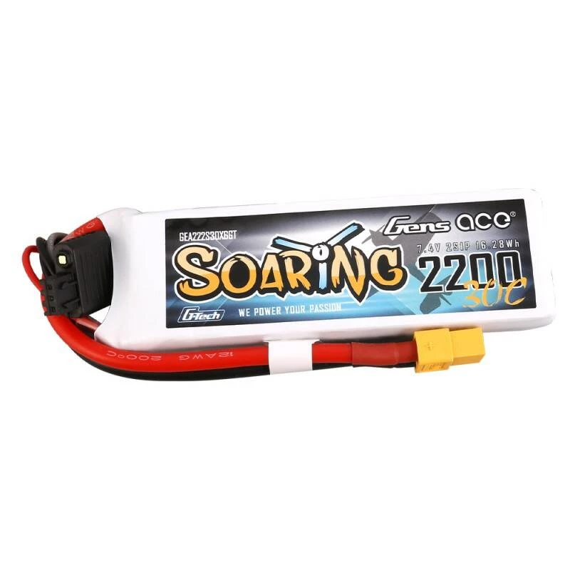 Gens Ace G-Tech Soaring 2200mAh 7.4V 30C 2S1P XT60 batéria
