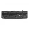 Káblová full-size klávesnica NATEC NAUTILUS NKL-1950 — USB, QWERTY US International, 105 klávesov, čierna