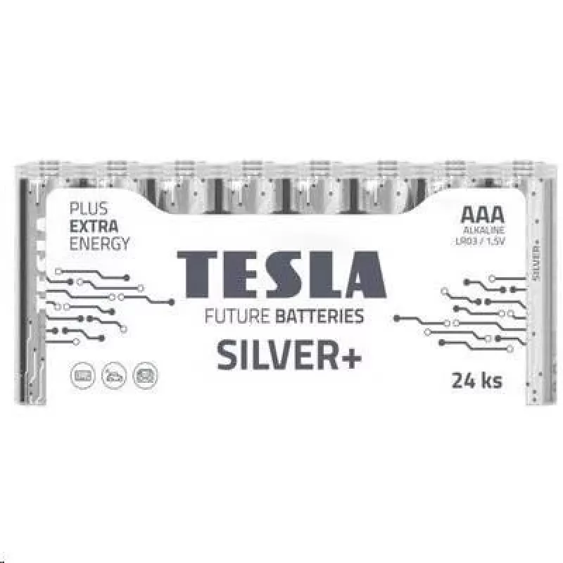 Batérie Tesla AAA Silver+ alkalické LR03 1150 mAh (24 kusov) (13032410)
