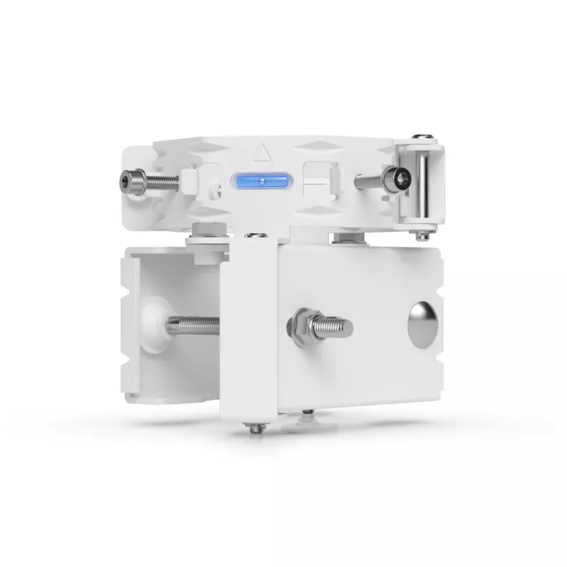 Ubiquiti UACC-Wave-AP-Micro-Mount montážny držiak na stĺp pre 4x Wave AP Micro, nerezová oceľ, stĺp 25–76 mm, biely