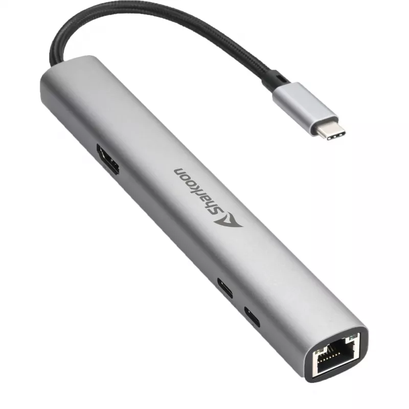Sharkoon OfficePal USB-C Combo adaptér