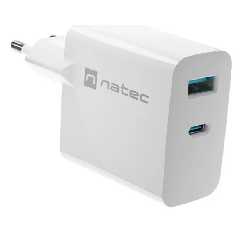 NATEC NUC-2144 Nabíjačka pre mobilné zariadenia univerzálna biela AC rýchle nabíjanie interiérová