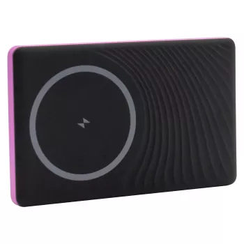 Powerbank RealPower PB-5000 MAG 5000 mAh, bezdrôtové nabíjanie, USB-C, 20 W, ružová