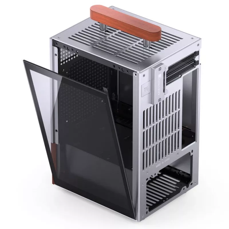 PC skriňa Jonsbo T6, Mini-Tower, Mini-ITX, strieborná