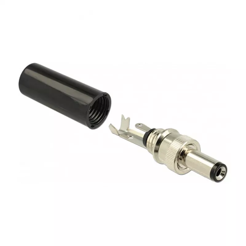 DeLOCK 89915 DC konektor 5,5 x 2,1 mm, 12 mm, spájkovací, 2 A