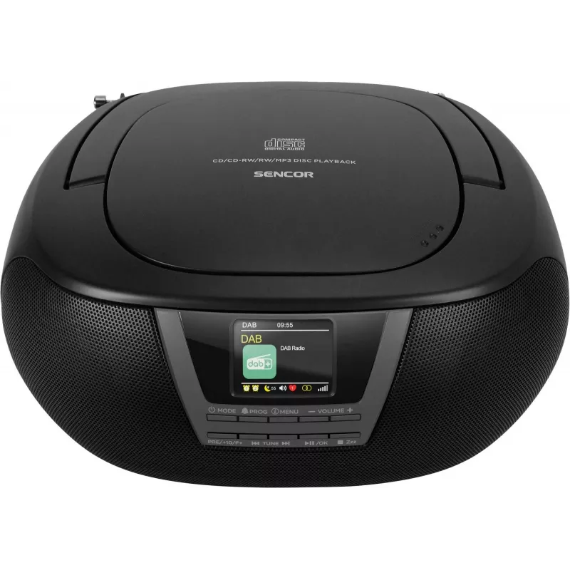 Sencor SPT 6200DB boombox CD/MP3 rádio, DAB+/FM, Bluetooth, USB, AUX, 3 W, čierny