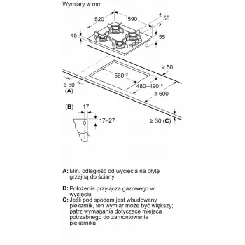 BOSCH plynová varná doska POH6B6K30