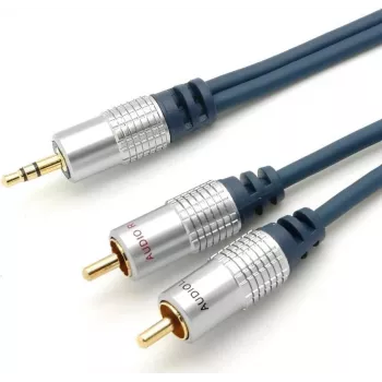 Audio kábel ShiverPeaks 30833MHQ, 2 Cinch na 3,5 mm stereo jack, dĺžka 3,0 m