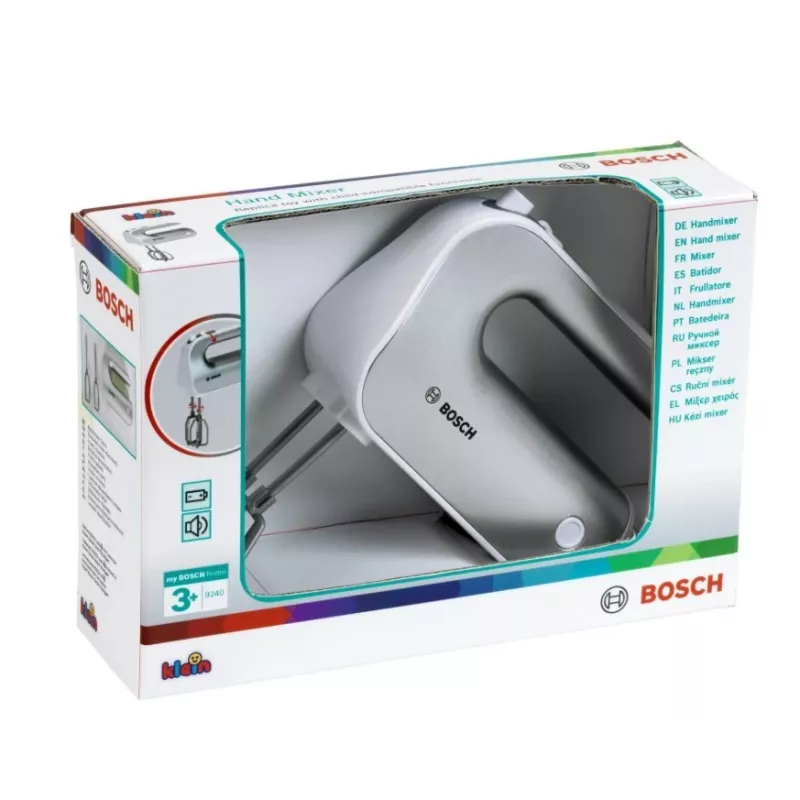 Hračkársky kuchynský mixér KLEIN Mixer Bosch 9240 strieborný – hračka, praktická veľkosť pre deti