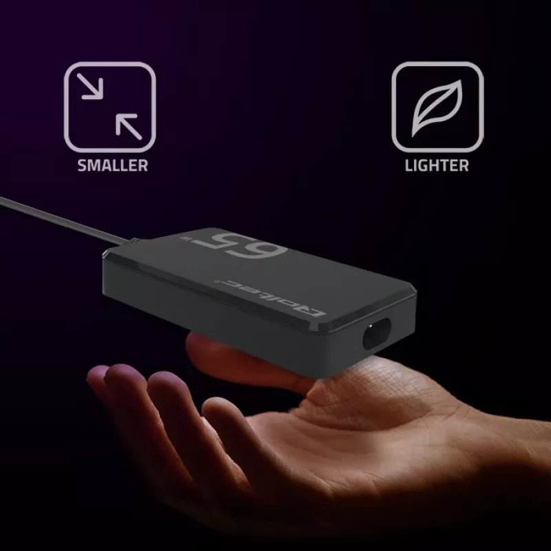 QOLTEC nabíjačka 65W GaN Super Fast štíhla PD 5-20V 3,25A USB-C