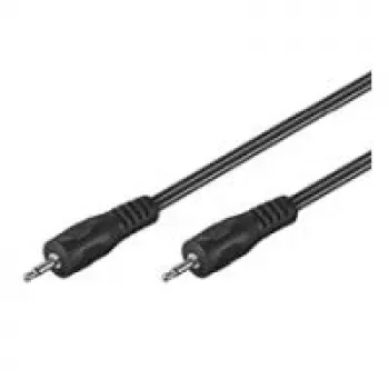 Wentronic Goobay 3,5 mm kábel s konektorom jack, čierny, 1,5 m – konektor jack 3,5 mm (2-pólový, mono) > konektor jack 3,5 mm (2-pólový, mono) (50460)