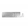 CHERRY DW 9100 tenká klávesnica myš v balení univerzálna RF bezdrôtová + Bluetooth AZERTY francúzska strieborná