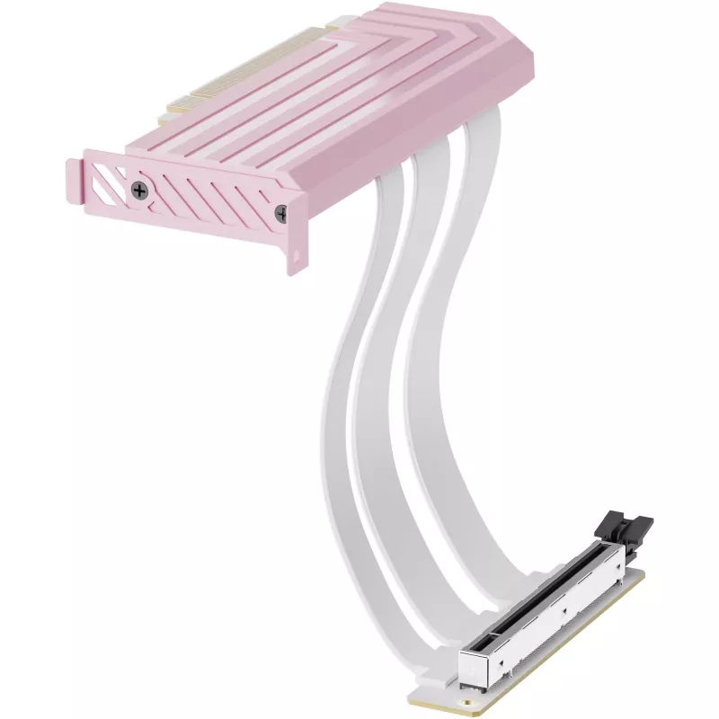 PCIe 5.0 Hyper Riser kábel HYTE ACC-HYTE-PCIE50-SM, 20 cm, ružový/biely
