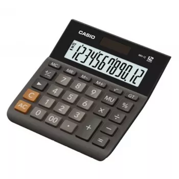 Casio MH-12BK-S 12-miestna čierna kancelárska kalkulačka