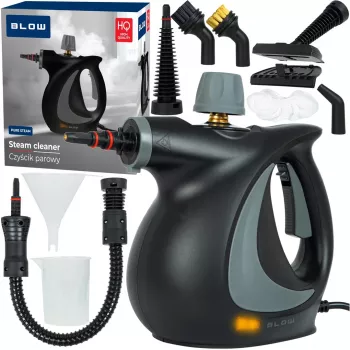 Prenosný parný čistič BLOW PURE STEAM — 1050 W, 0,35-litrová nádrž, 3,2 bar, max. 130°C, vrátane podlahových a okenných trysiek