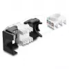 DELOCK Keystone modul RJ45 konektor samica na LSA Cat.6 45° zahnutý netienený čierny